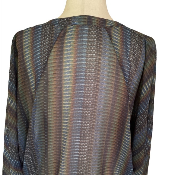 Lola & Sophie Drawstring Tie Front Dolman Sleeve Blouse - M - Picture 7 of 12